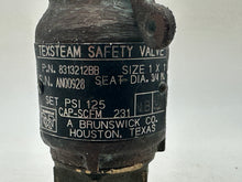 Load image into Gallery viewer, TXT Texsteam 8313212BB Safety Valve, 231 SCFM, 125 PSI, 1&quot; x 1&quot; (Used)
