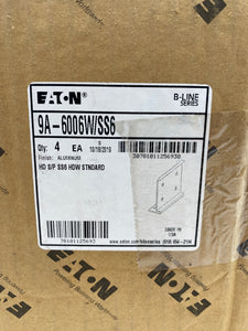Eaton 9A-6006W/SS6 B-Line Mid-Span Splice Plate, Aluminum *(2) Boxes of (4) Pairs* (New)