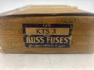 Bussmann KTS-3 Fusetron Current Limiting Fuse, 600V *Box of (9)* (Open Box)