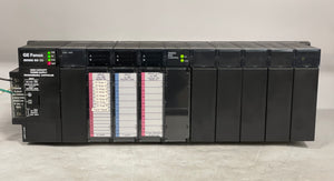 GE Fanuc PLC Assy Series 90-30 30W Power Supply w/ (10) Slot Base (5) Mod (5) Fill (Used)
