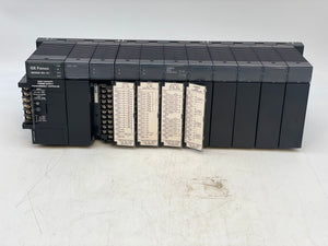 GE Fanuc PLC Assy Series 90-30 30W Power Supply w/ (10) Slot Base (5) Mod (5) Fill (Used)