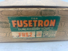 Load image into Gallery viewer, Bussmann FRS-2 Fusetron Dual Element Time Delay Fuse, 600V *Box of (10)* (Open Box)