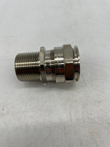 Eaton Capri ADE1N1003NPN Nickel Brass Cable Gland, 1" NPT (No Box)