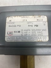 Load image into Gallery viewer, United Electric Controls J6-274 9618 Pressure Switch, 0-300PSI (Open Box)