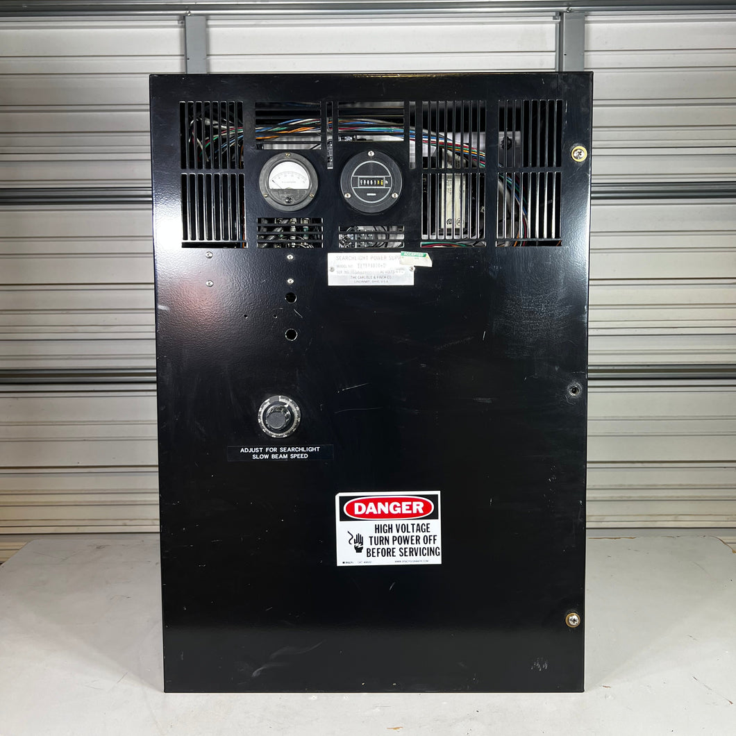 Carlisle & Finch 5275PS2DE-1 Searchlight Power Supply, 230V, 9051 Hours (Used)