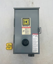 Load image into Gallery viewer, Square D 8536SCA3V08 Size 1 Starter In Enclosure w/ 208V Coil (Used)