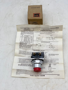 Cutler-Hammer 10250T31R Pushbutton Operator, Long Button, Red (New)
