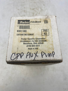 Parker 930118Q 20Q Hydraulic Filter Element *Lot of (4)* (Open Box)