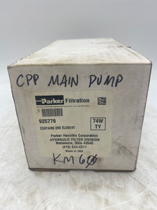 Parker 925776 74W Hydraulic Filter Element *Lot of (8)* (Open Box)