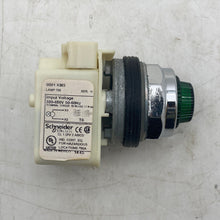 Load image into Gallery viewer, Schneider Electric 9001KP5G31 Standard Pilot Light w/ Green Lens 480VAC (New)