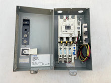 Load image into Gallery viewer, Eaton ECN0511EAA Size 1 Starter w/ 208V Coil, Encl w/ Start-Stop-Reset PB (Used)