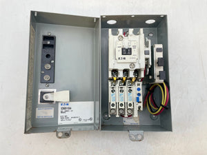Eaton ECN0511EAA Size 1 Starter w/ 208V Coil, Encl w/ Start-Stop-Reset PB (Used)