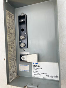 Eaton ECN0511EAA Size 1 Starter w/ 208V Coil, Encl w/ Start-Stop-Reset PB (Used)