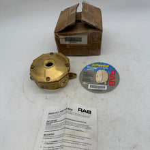 Load image into Gallery viewer, RAB VXJ1BR 4&quot; Round Junction Box w/ 1/2&quot; NPS Cover, Brass (Open Box)