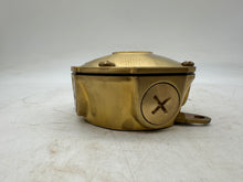 Load image into Gallery viewer, RAB VXJ1BR 4&quot; Round Junction Box w/ 1/2&quot; NPS Cover, Brass (Open Box)