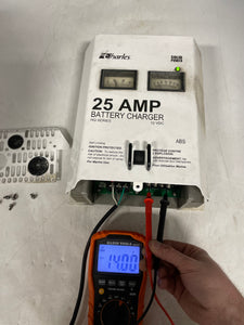 Charles 9Q-12255HQ-A Battery Charger, HQ Series, In: 120VAC Out: 12VDC 25A (Used)