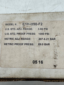 Barksdale E1H-H90-F2 Pressure Actuated Switch, 1000 PSI (New)