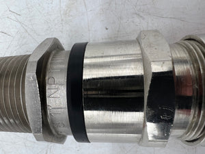 Eaton Capri ADE6CN1002NPSCN Nickel Brass Cable Gland, 1" NPT (No Box)