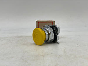 Eaton Cutler-Hammer 10250T124 Yellow Ext. Mushroom Head PB Switch Operator (New)