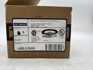 Emerson O-Z/Gedney ABLG-2604 Insulated Grounding Bushing, 2.5", *Box of (9)* (Open Box)