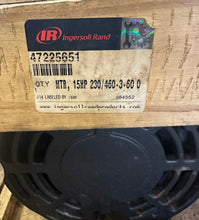 Load image into Gallery viewer, Ingersoll Rand 47225651 OEM Electric Motor, 15 HP, 3PH, 1775RPM, 254T (New)