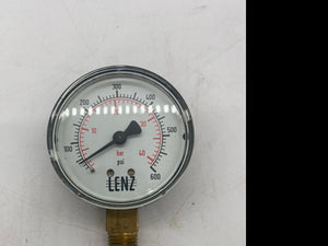 Lenz LZ-600-25 Dry Case Pressure Gauge 0-600 PSI 2 1/2" 1/4"MNPT *Lot of (2)* (Open Box)