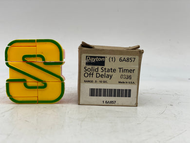 Dayton 6A857 Solid State Timer Off Delay *Lot of (2)* (Open Box)