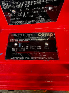Cemp AC35R-280ML Electric Motor, 480/830V, 148.0/85.45A, 1788RPM, 93kW (New)