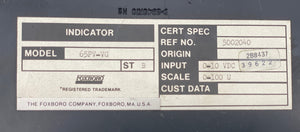 Foxboro 65PV-VG Style B Indicator 0-10VDC Input 0-100 Units (No Box)