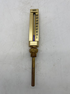SIKA 1742161103021 174B Glass Tube Thermometer, Brass 0-160 DegC 1/2" NPT (No Box)