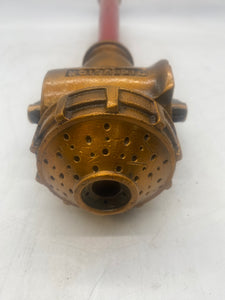 Brass Fire Hose Nozzle, Diffusion, Crowsfoot Connection, 22.5" Long (No Box)