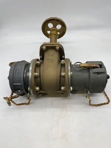 MBC Fig 235-RF 4" Bronze Gate Valve w/ 4" MxF Alum Camlock *Lot of (30)* (Open Box)