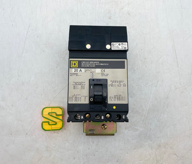 Square D FA34020 I-Line Circuit Breaker, 20A, 3-Pole (Used)