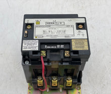 Load image into Gallery viewer, Square D 8536SDO1V02H20S Size 2 Contactor w/ 120V Coil, No OLR (Used)