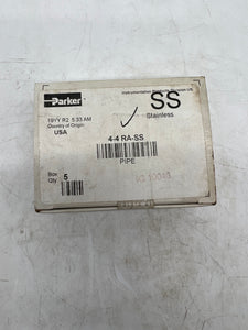Parker 4-4 RA-SS Reducing Adapter, 316SS *Box of (5)* (New)