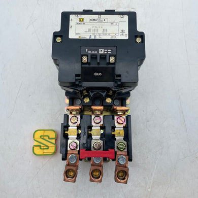 Square D 8536SFO1V02X10 Size 4 Starter w/ 120V Coil, 1NO Aux. Contact (Used)