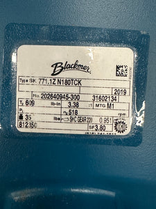Blackmer 812350 SK771.1Z 3.38:1 Gear Reducer, 180TC Motor Frame, For GNX(H)2/2.5 (Open Box)