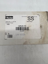 Load image into Gallery viewer, Parker 12RU8-316 Straight Union, 3/4" Tube OD x 1/2" Tube OD, 316SS (New)