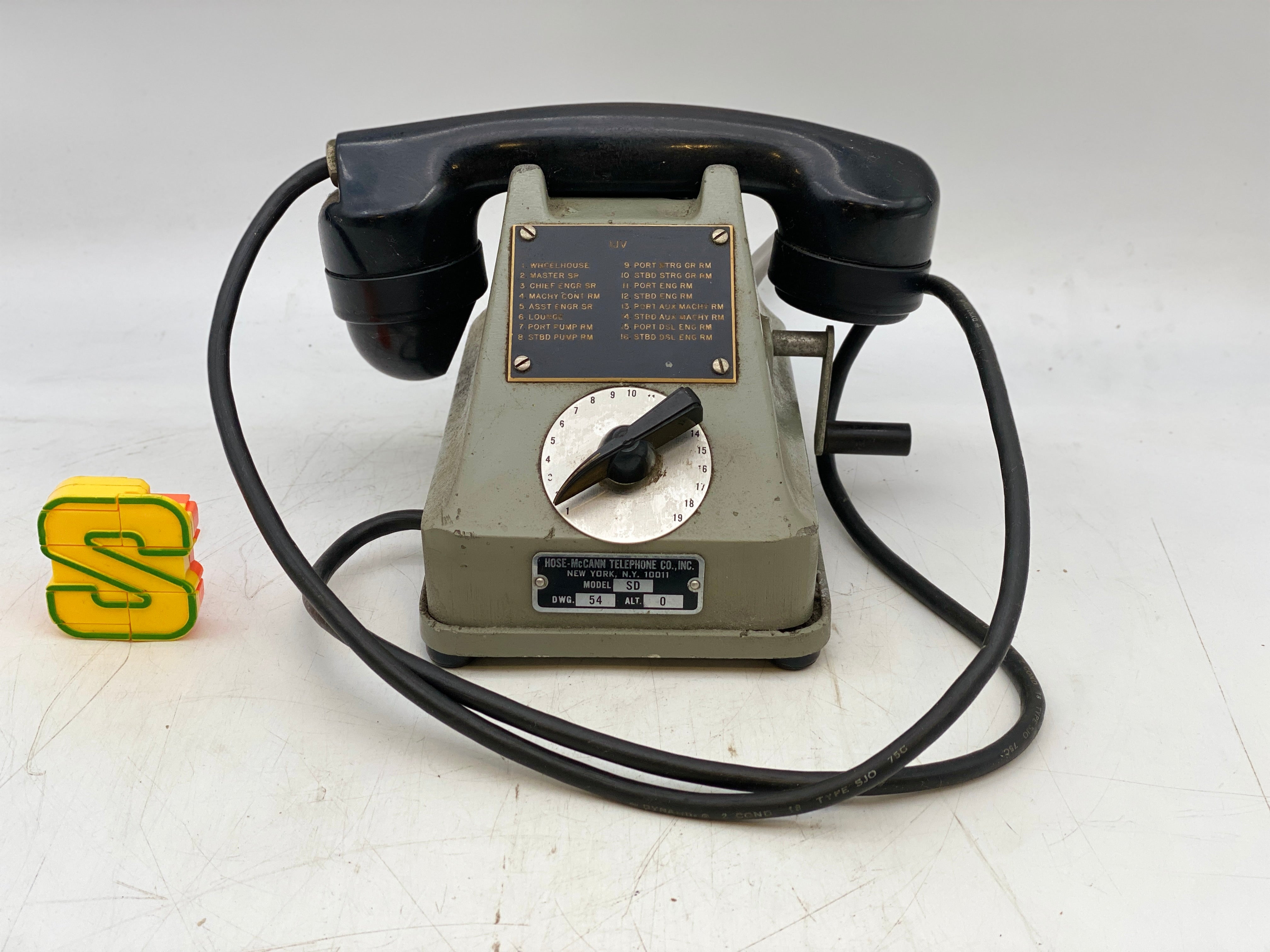 Hose-McCann Model SD Naval Telephone (Used) – Gulf Asset Recovery