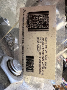 Space 15011B 2.5” 150 lb Cast Steel Gate Valve, Aluminum Bronze Trim, OS&Y (Used)