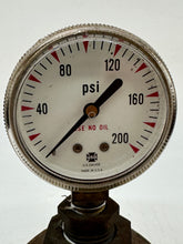 Load image into Gallery viewer, USG US Gauge 200 PSI Pressure Gauge Mounted On 2&quot; MNPT Bushing (Used)