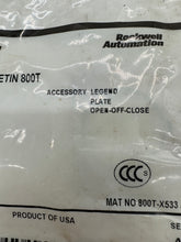 Load image into Gallery viewer, Allen-Bradley 800T-X533 Accessory Legend Plate Open-Off-Close *Lot of (8) Plates* (New)