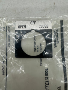Allen-Bradley 800T-X533 Accessory Legend Plate Open-Off-Close *Lot of (8) Plates* (New)
