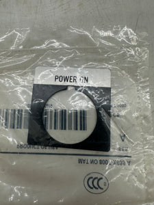 Allen-Bradley 800T-X639 Accessory Legend Plate, Power On *Lot of (6) Plates* (New)