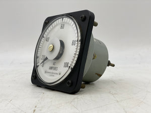 GE 50-103131LSZZ2 AB40 Ammeter, 0-100 AC (No Box)