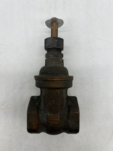 Milwaukee Valve 105 1-1/4" Brass Gate Valve Threaded 125-SWP 200WOG (No Box)