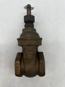 Milwaukee Valve FIG: 105 1-1/2" Brass Gate Valve Threaded 125-SWP 200WOG (No Box)
