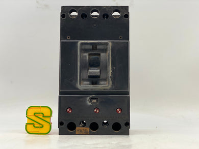 Westinghouse JA3225V AB DE-ION Circuit Breaker w/ Trip Adj, JA-225 Frame 225A 600VAC 3P (Used)