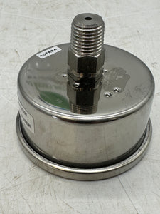 Grainger 4CFR8A Pressure Gauge, 0-200 PSI, 2.5" Dial, SS, Liq Filled, 1/4" NPT (New)