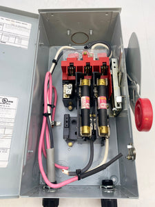 Eaton Cutler-Hammer DH261FRK Heavy Duty Safety Switch 30A 600VAC 3-Pole (Used)